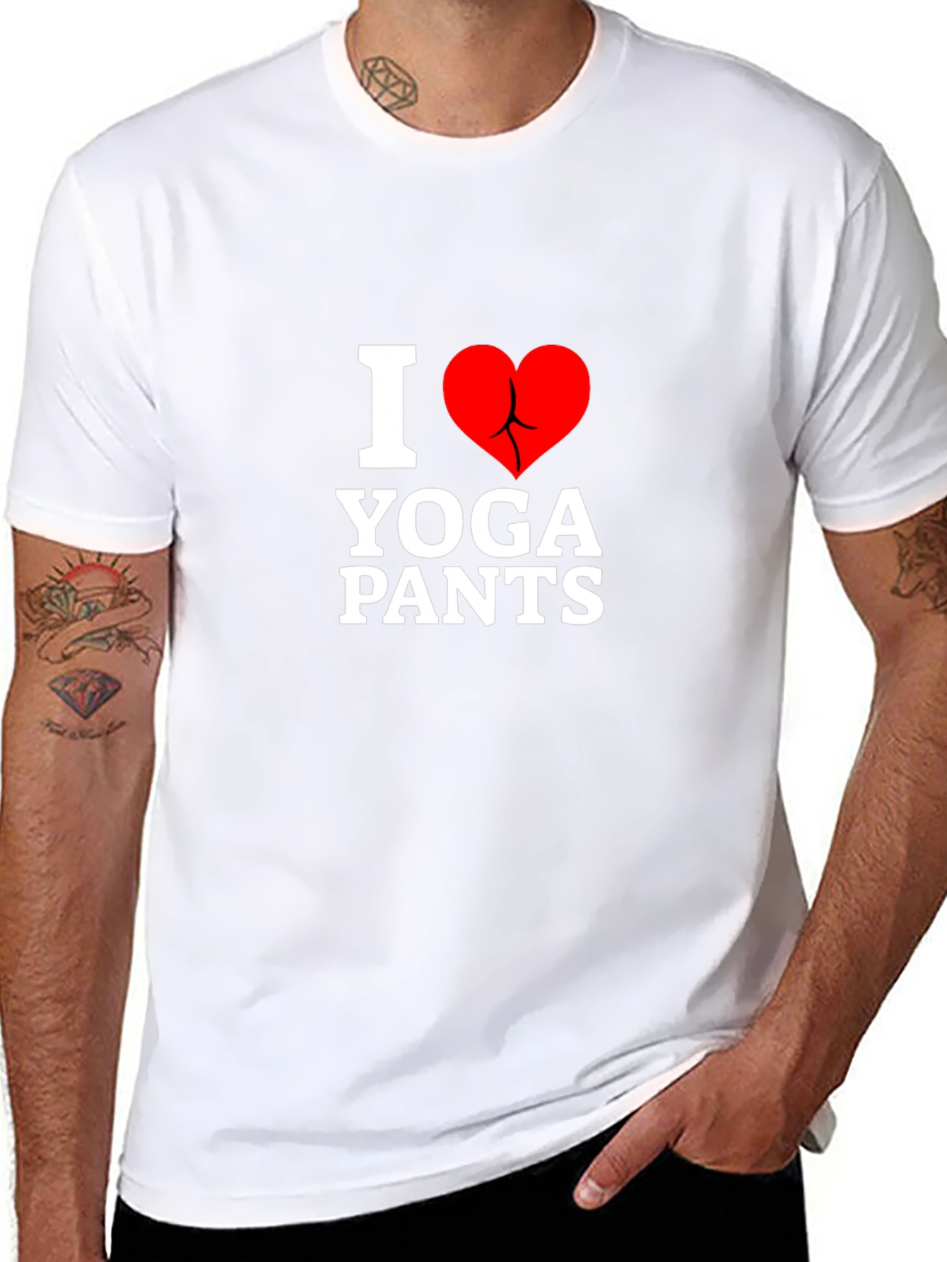 I Love Yoga Pants T-Shirt - Funny Graphic Tee
