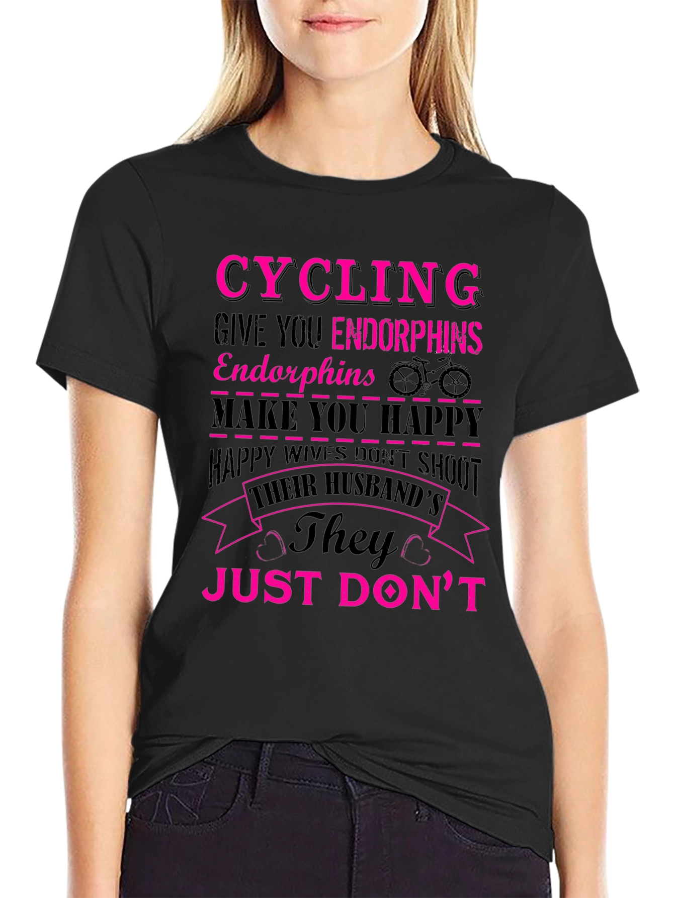 Cycling Endorphins Happy Wife T-Shirt