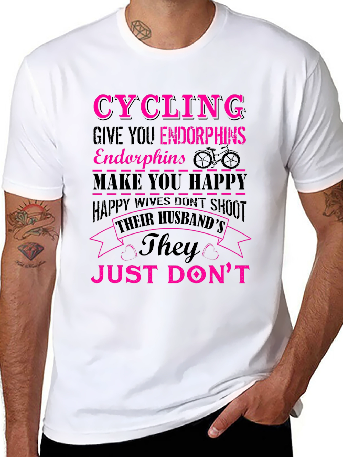 Cycling Endorphins Happy Wife T-Shirt