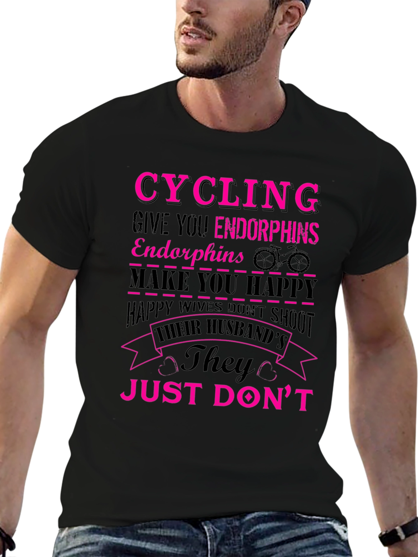 Cycling Endorphins Happy Wife T-Shirt