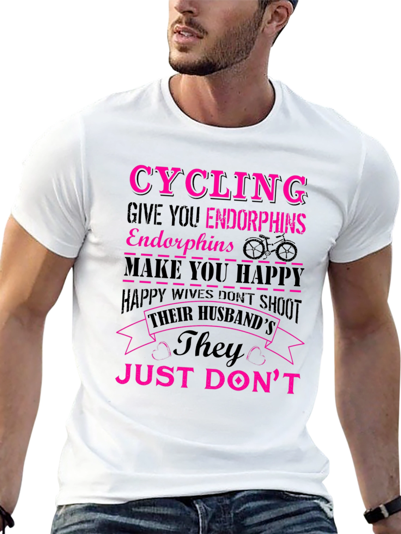 Cycling Endorphins Happy Wife T-Shirt