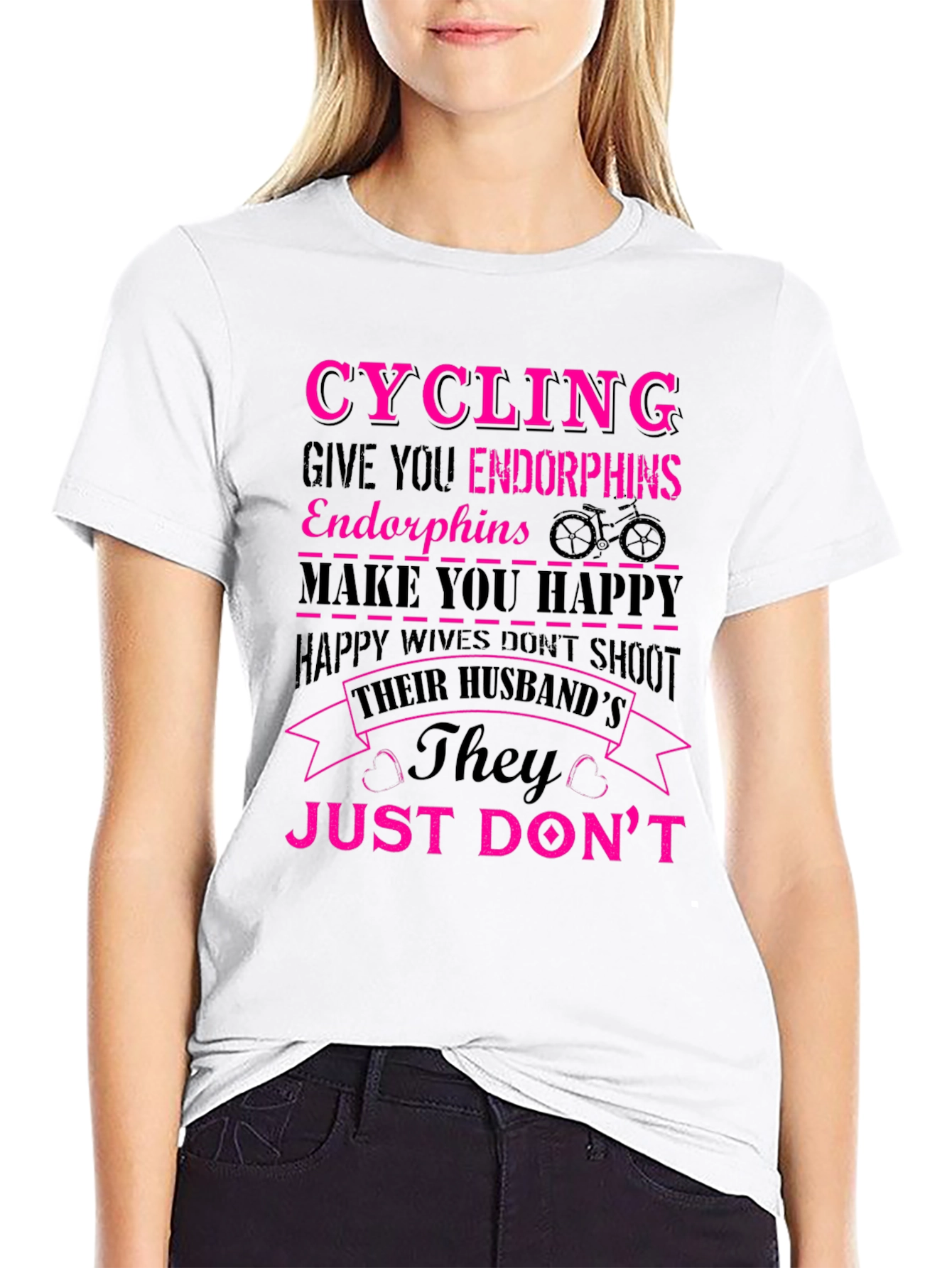 Cycling Endorphins Happy Wife T-Shirt
