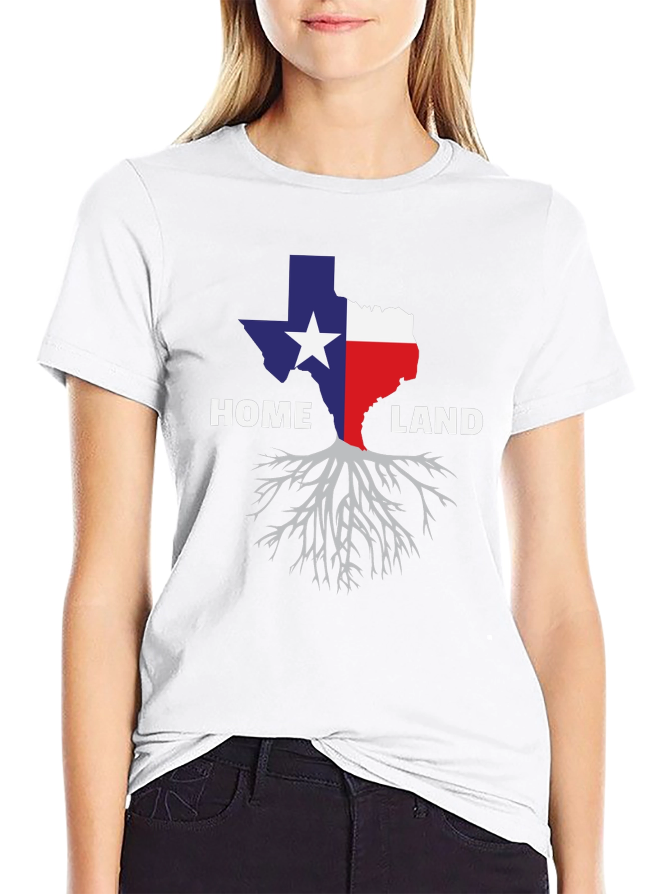 Texas Homeland Roots Graphic Tee - Black Cotton
