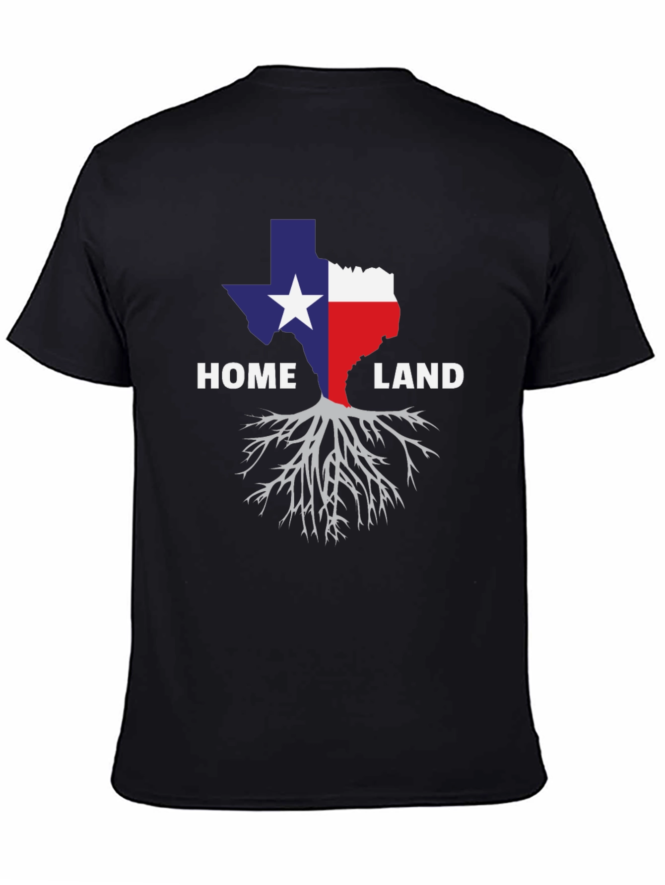 Texas Homeland Roots Graphic Tee - Black Cotton