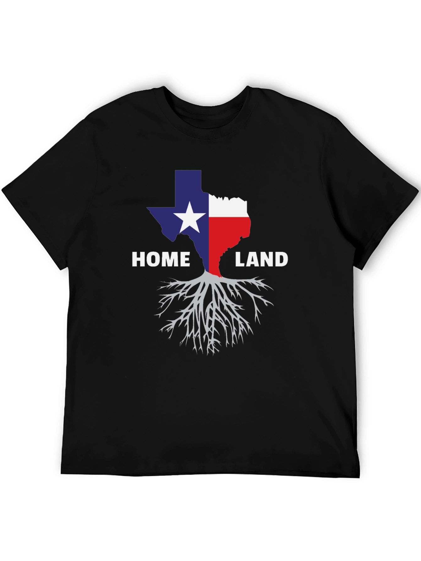 Texas Homeland Roots Graphic Tee - Black Cotton