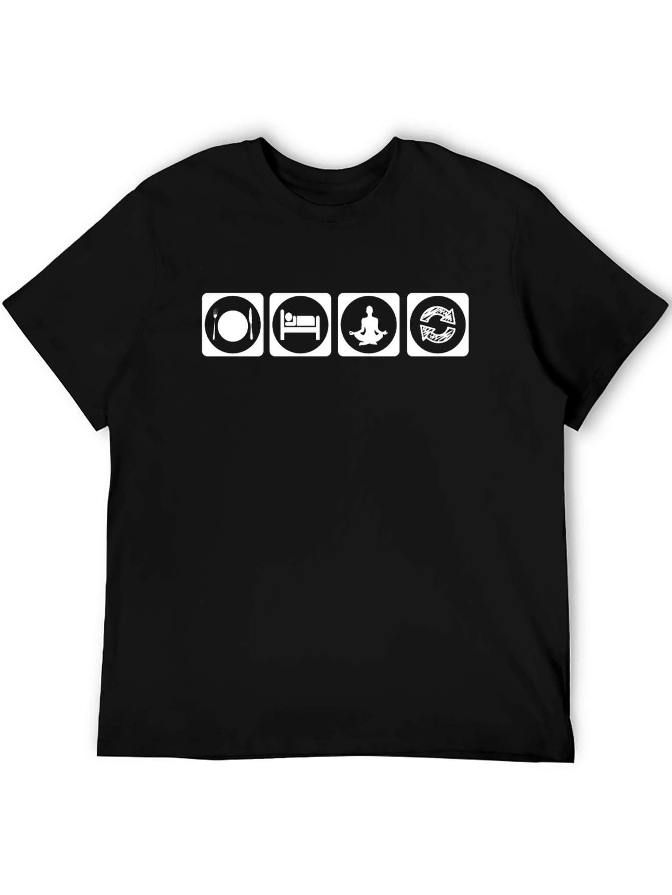 Eat Sleep Meditate Repeat T-Shirt - Relax & Recharge