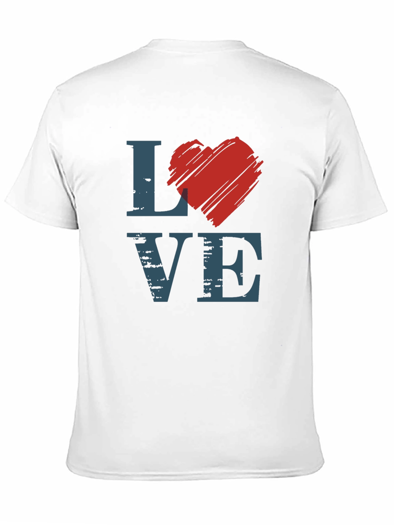 Love Graphic Tee - Heart Design Black T-Shirt