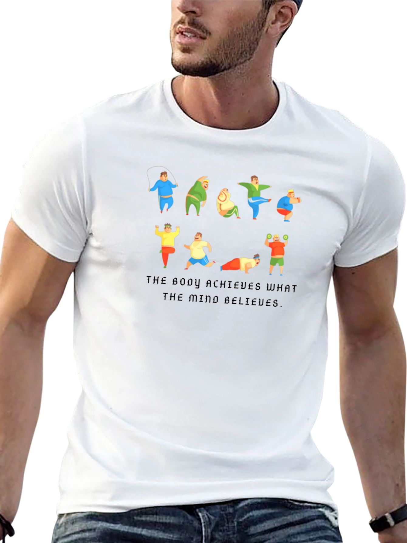 Motivational Fitness T-Shirt: The Body Achieves