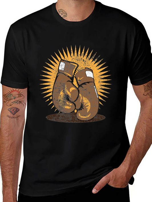 Retro Boxing Gloves Graphic T-Shirt