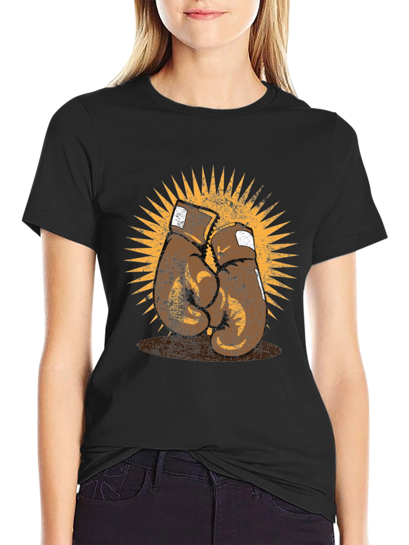 Retro Boxing Gloves Graphic T-Shirt