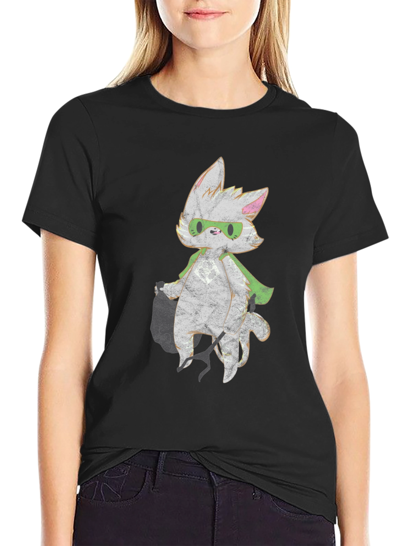 Super Cat T-Shirt - Graphic Print Tee
