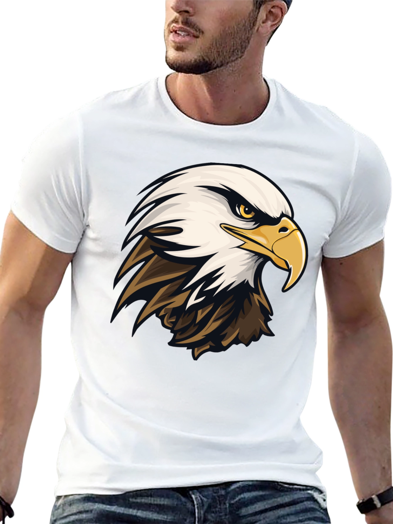 Bald Eagle Graphic Tee - Mens Black T-Shirt