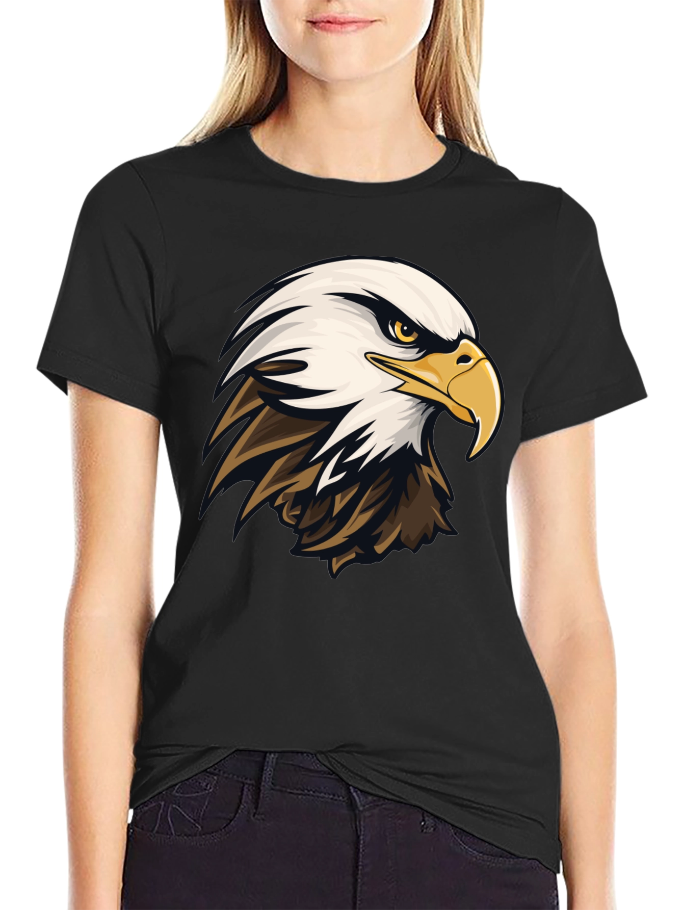 Bald Eagle Graphic Tee - Mens Black T-Shirt