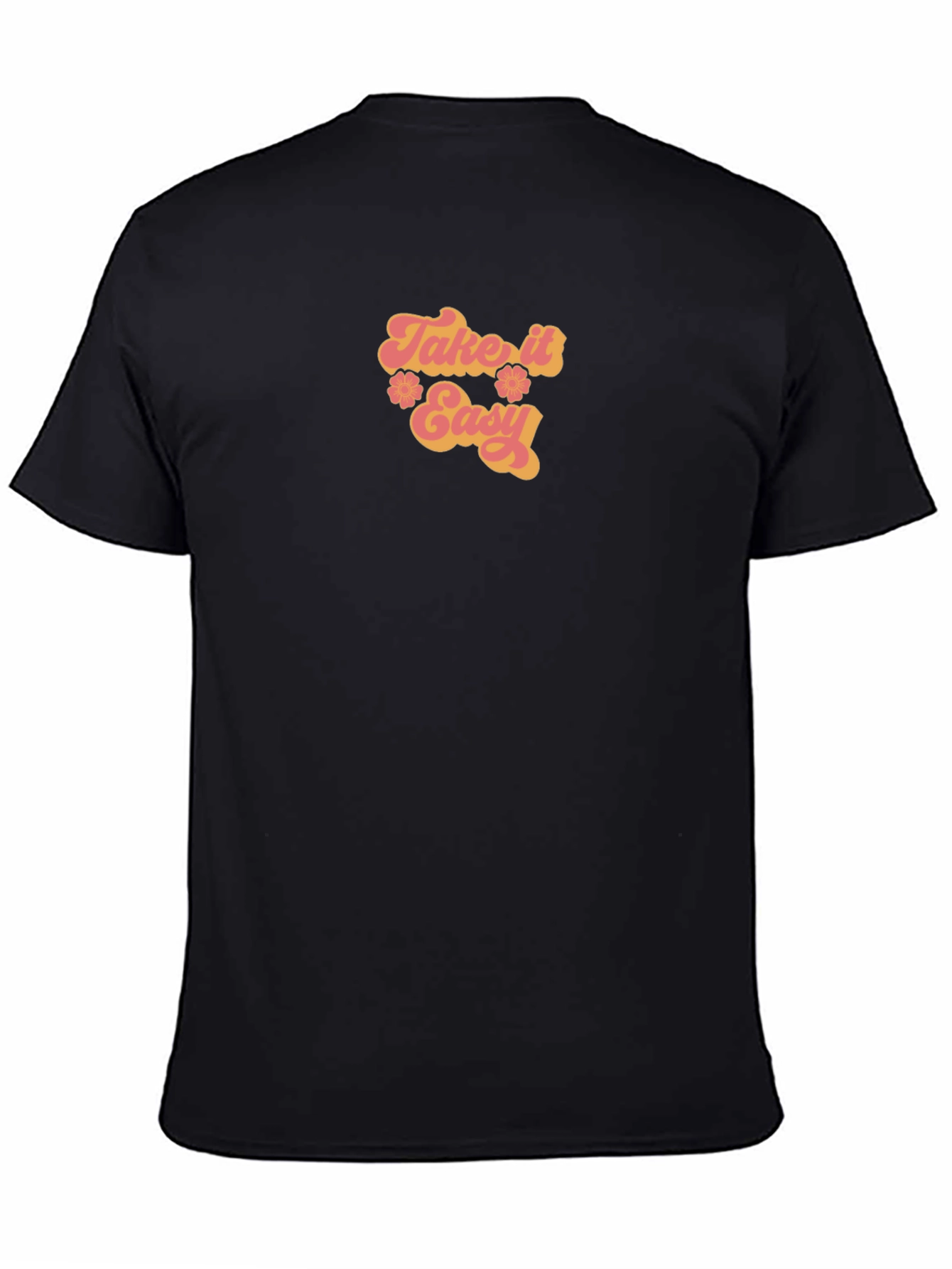 Take It Easy Retro Graphic Tee - Black