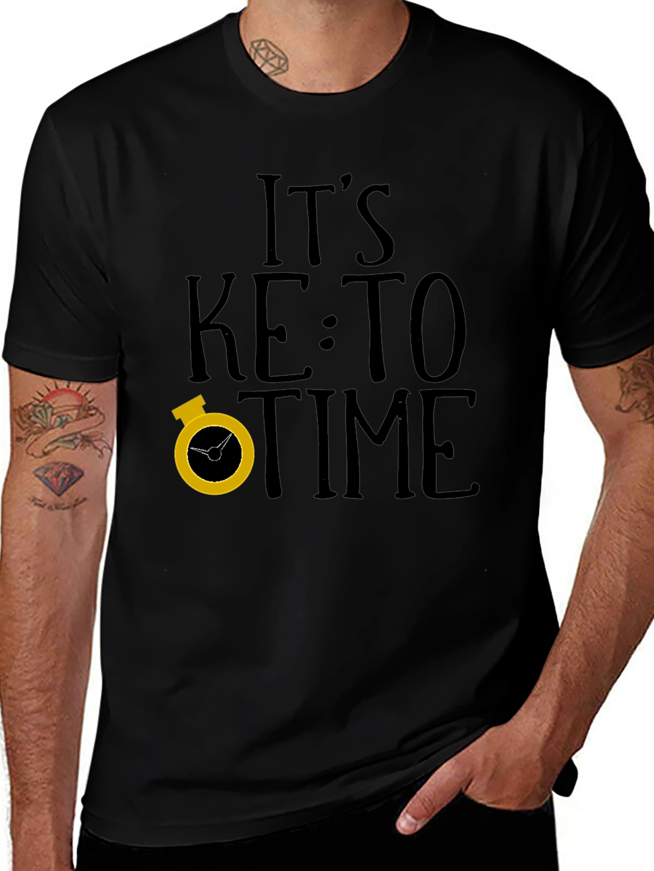 Its Keto Time Black T-Shirt