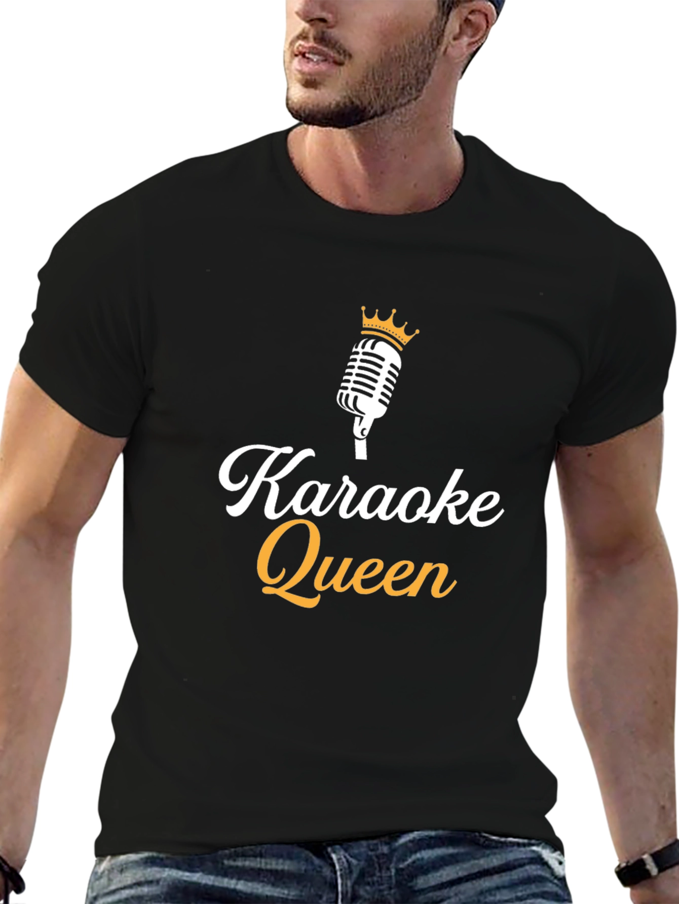 Karaoke Queen Black T-Shirt - Sing Your Heart Out!