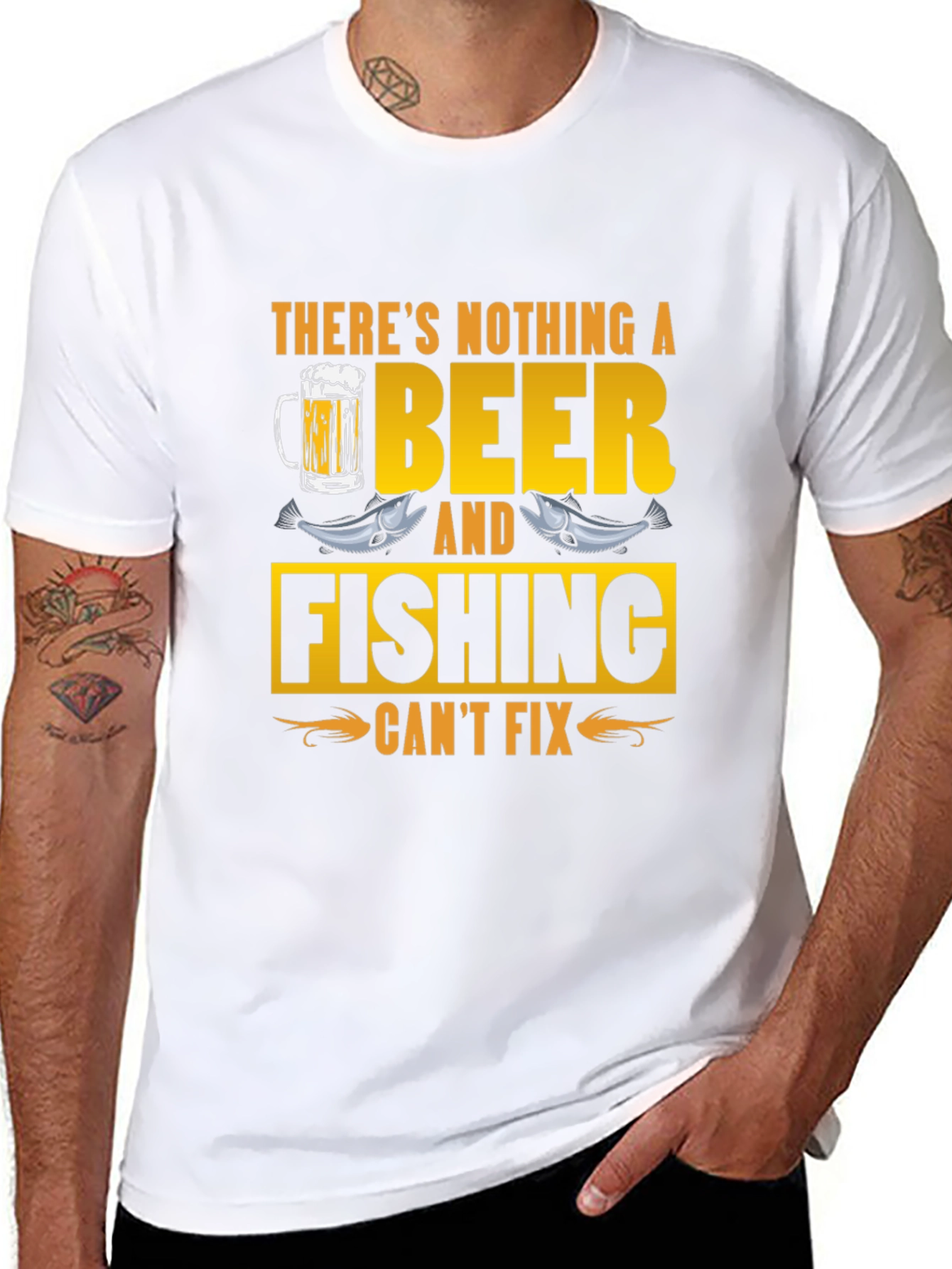Beer & Fishing Fix T-Shirt - Mens Graphic Tee
