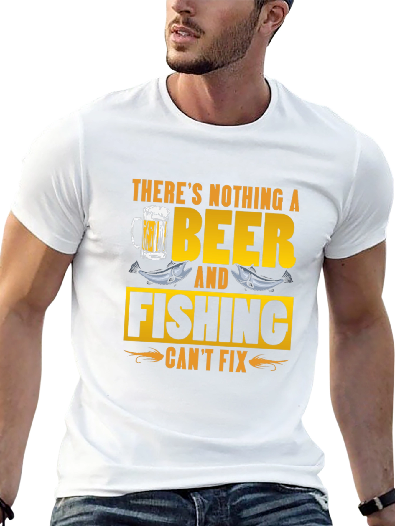 Beer & Fishing Fix T-Shirt - Mens Graphic Tee
