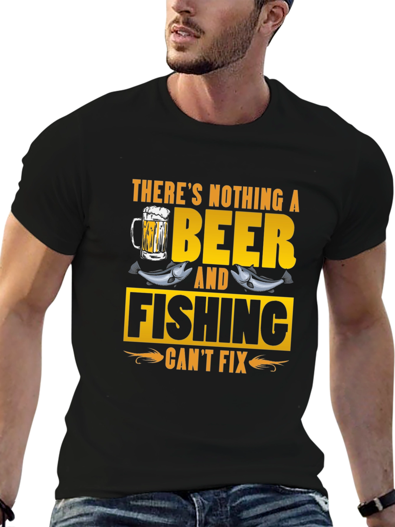 Beer & Fishing Fix T-Shirt - Mens Graphic Tee