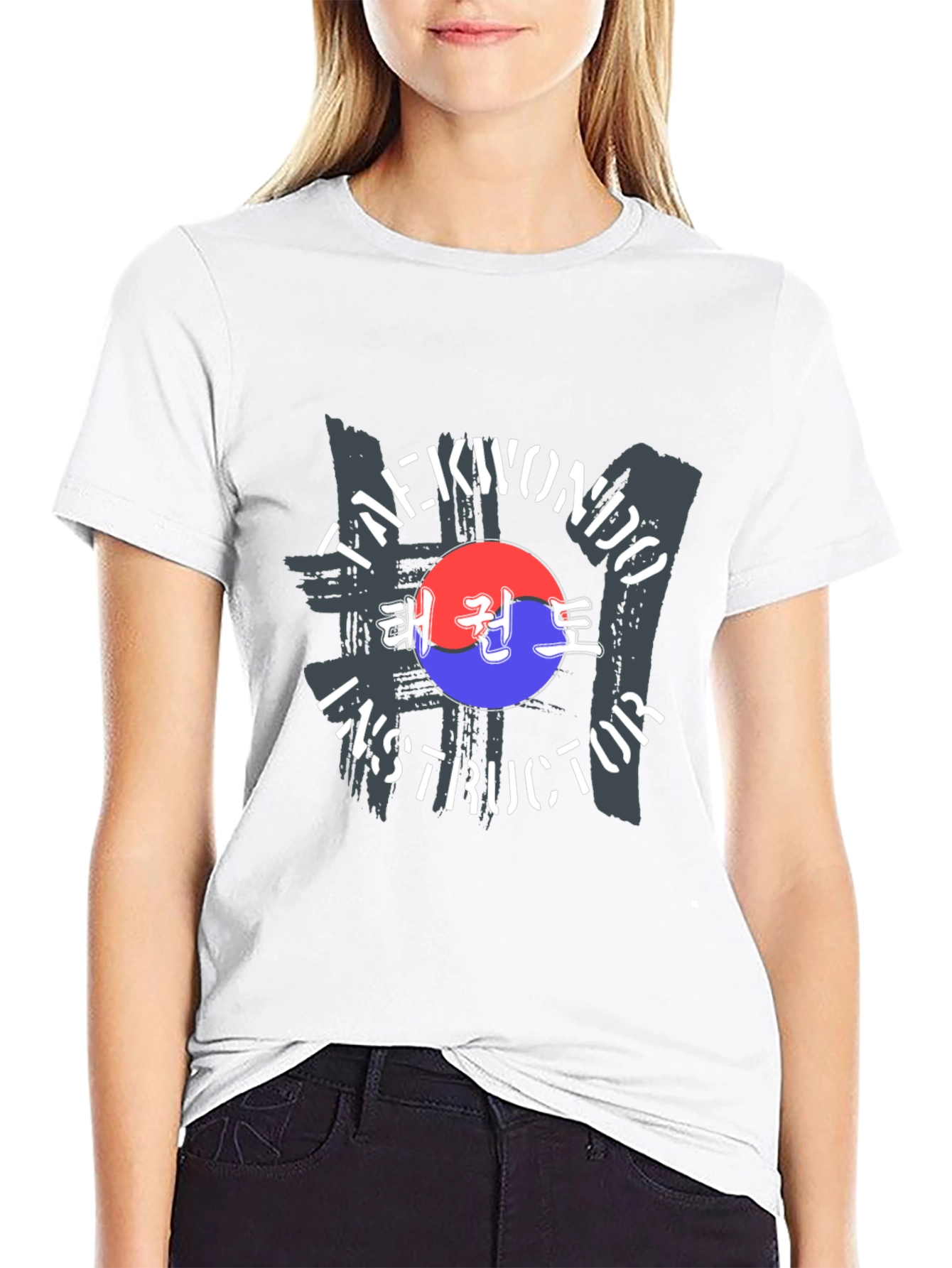 Taekwondo Instructor Black T-Shirt Martial Arts Korean