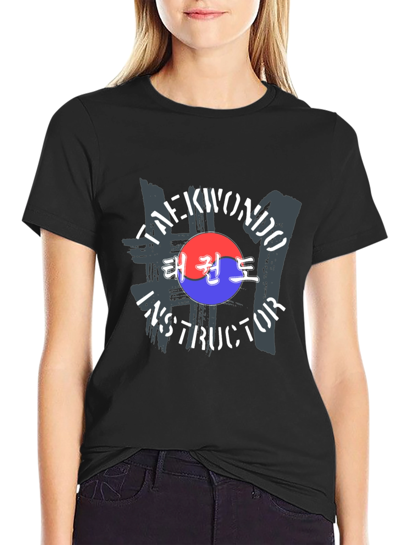 Taekwondo Instructor Black T-Shirt Martial Arts Korean
