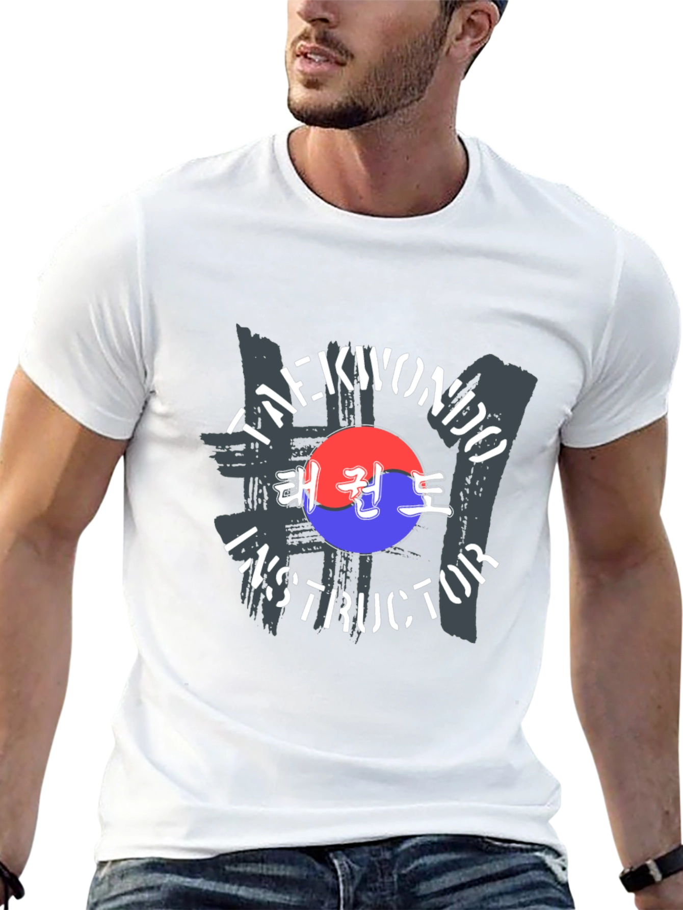 Taekwondo Instructor Black T-Shirt Martial Arts Korean