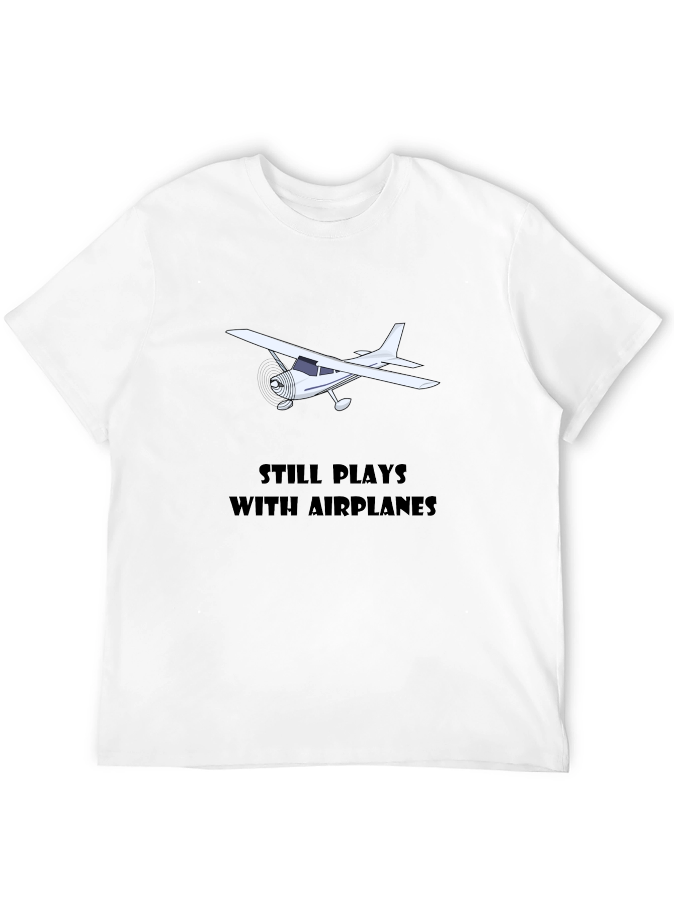 Plays with Airplanes Graphic Tee - Black