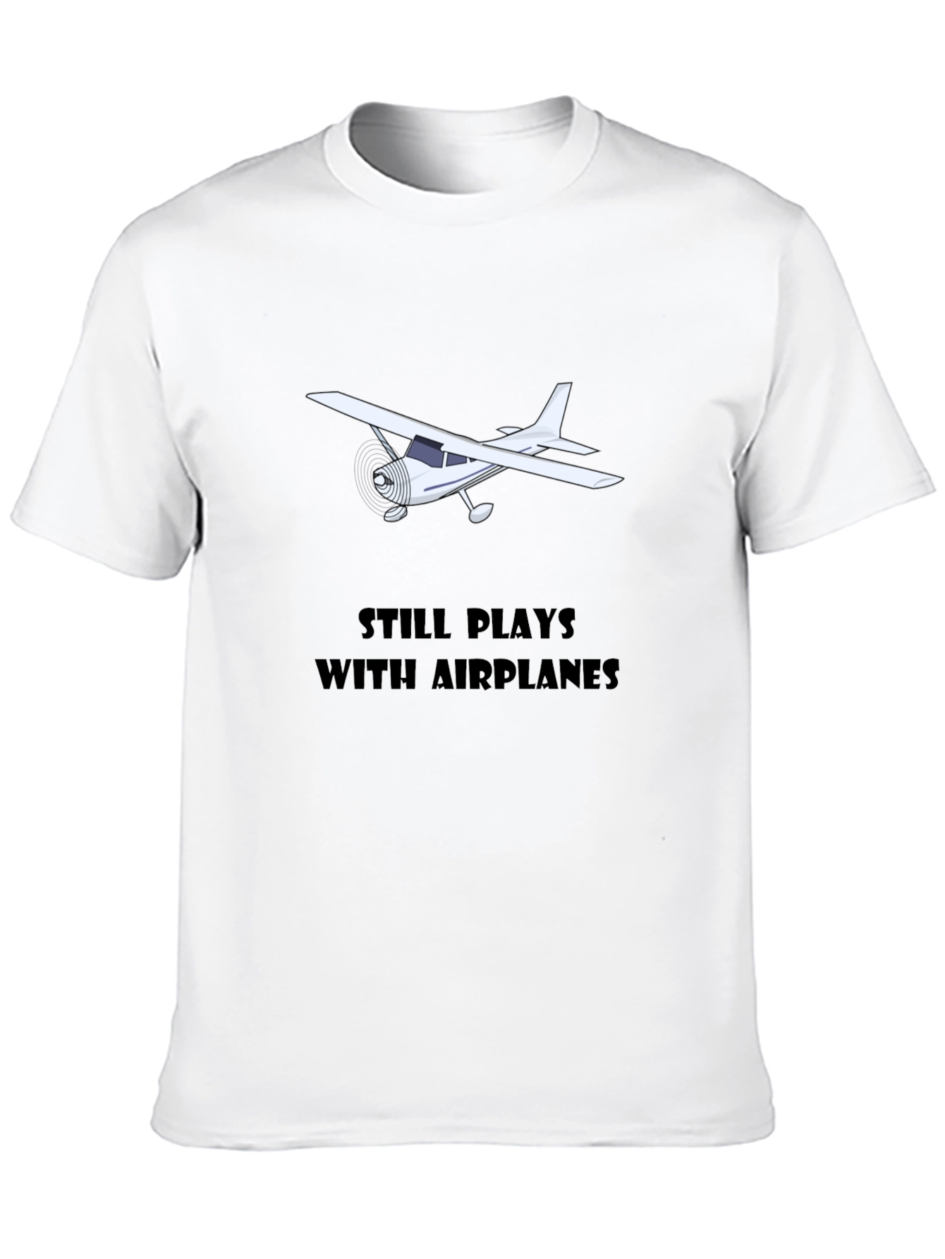 Plays with Airplanes Graphic Tee - Black
