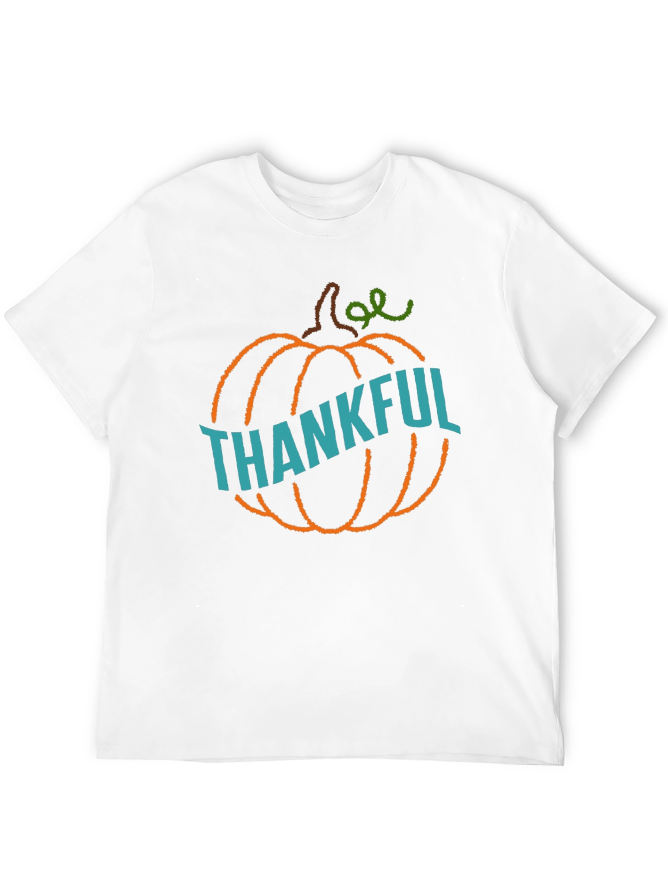 Thankful Pumpkin Graphic Tee - Black