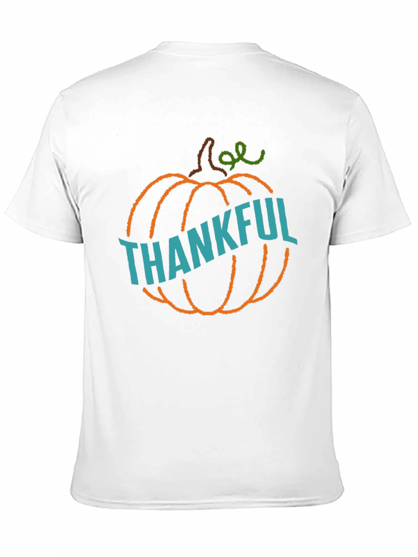 Thankful Pumpkin Graphic Tee - Black