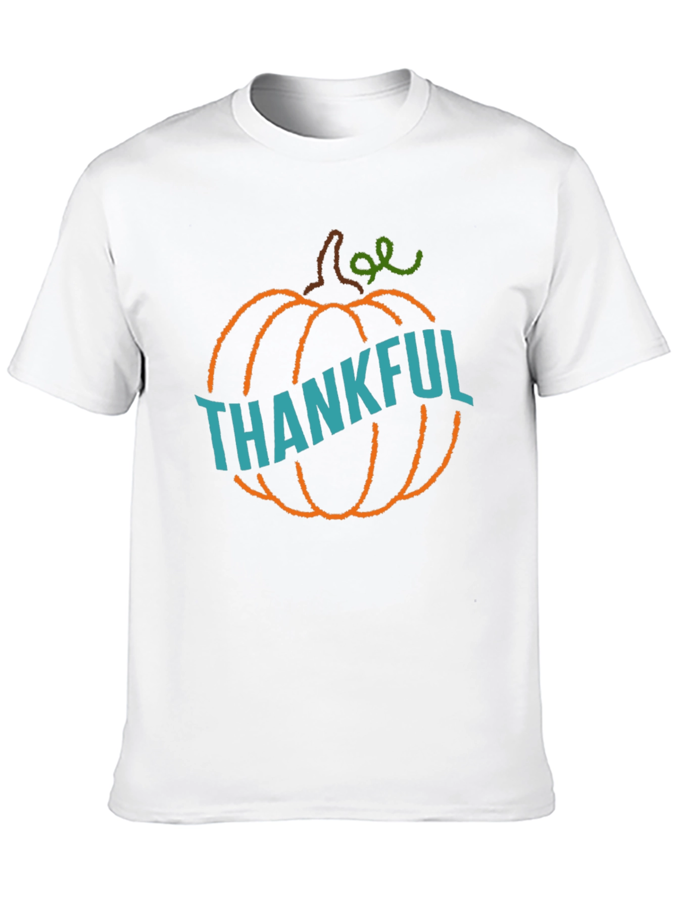 Thankful Pumpkin Graphic Tee - Black