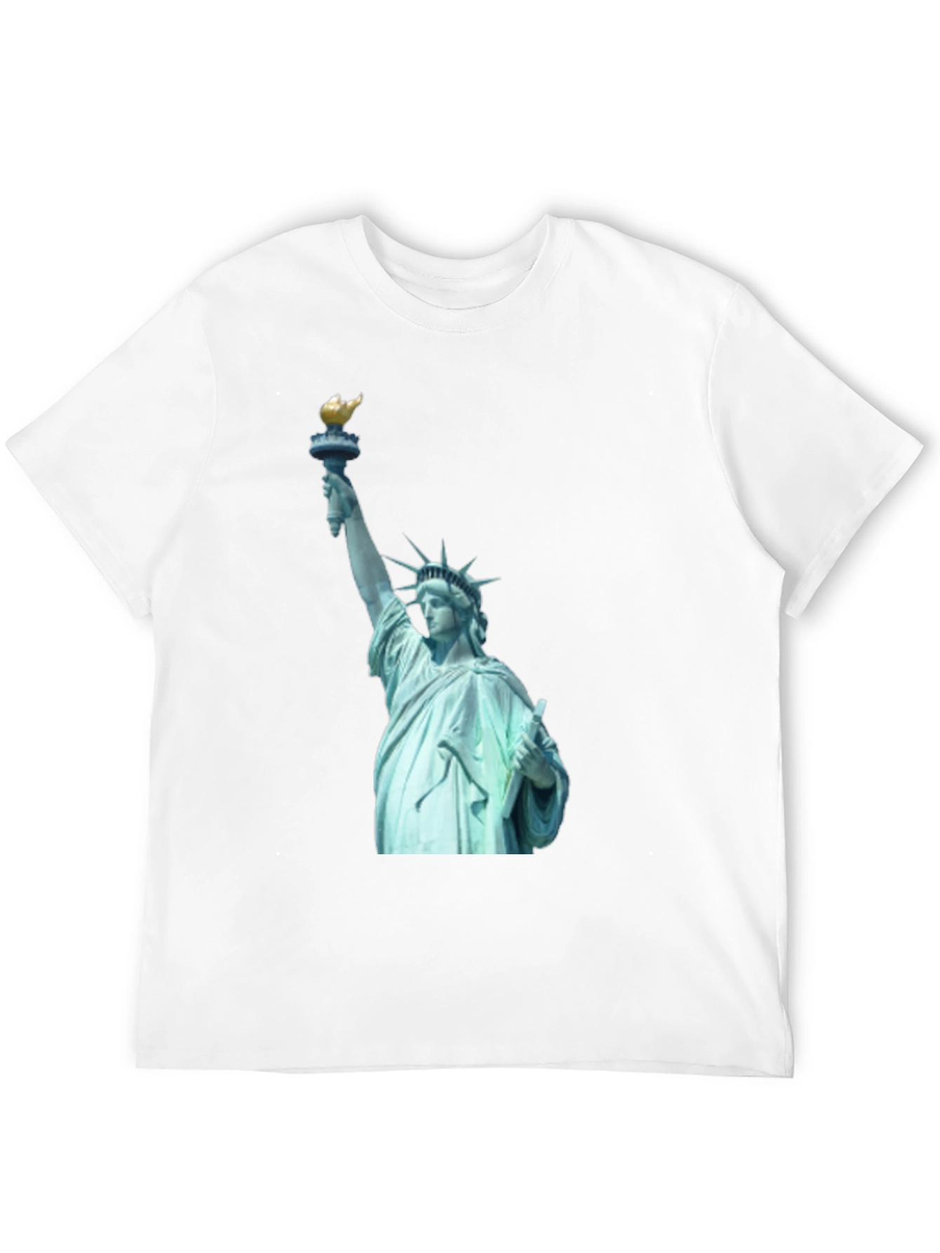 Statue of Liberty Graphic Tee - Black Cotton T-Shirt