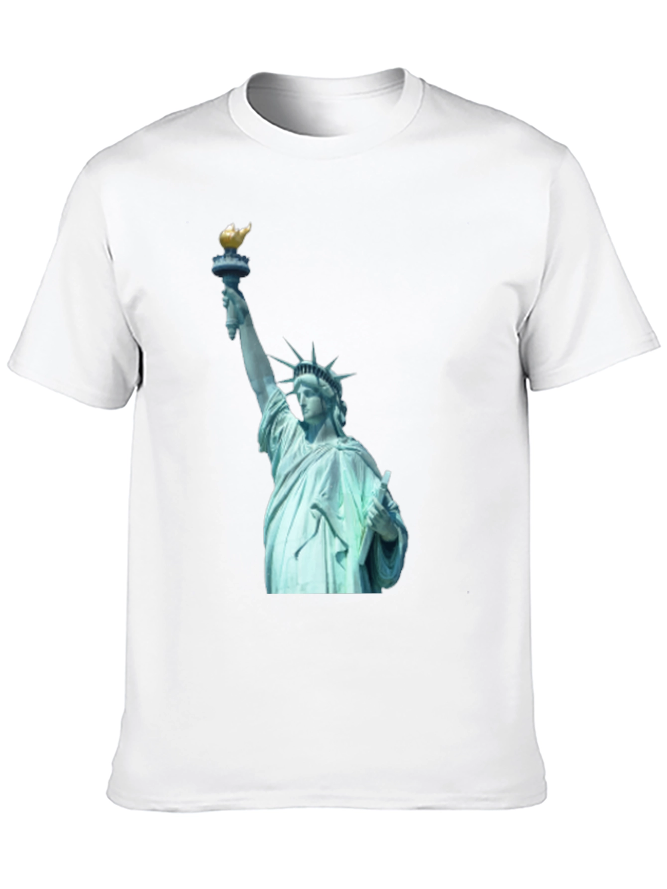 Statue of Liberty Graphic Tee - Black Cotton T-Shirt