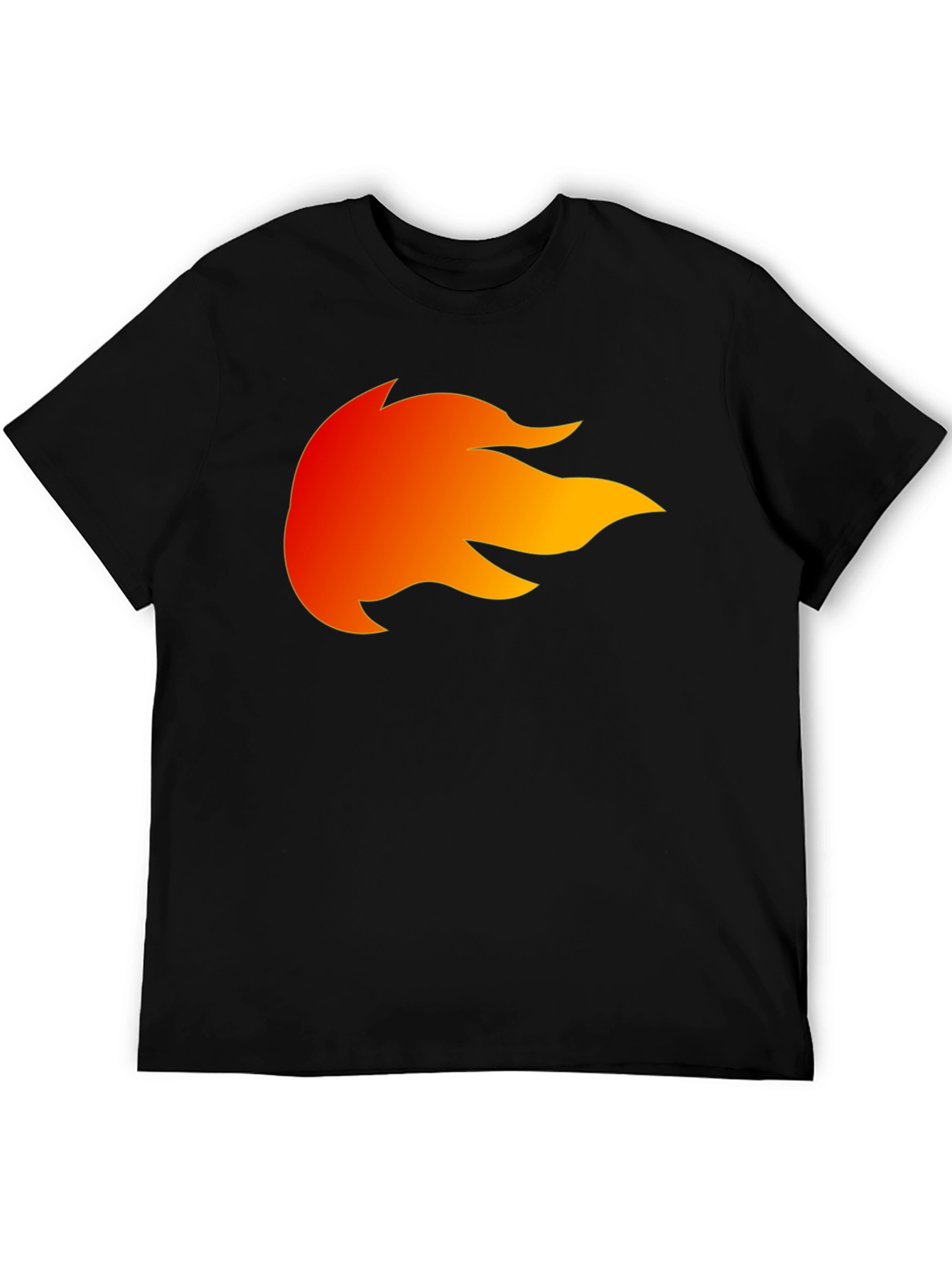 Fiery Flame Graphic Black T-Shirt