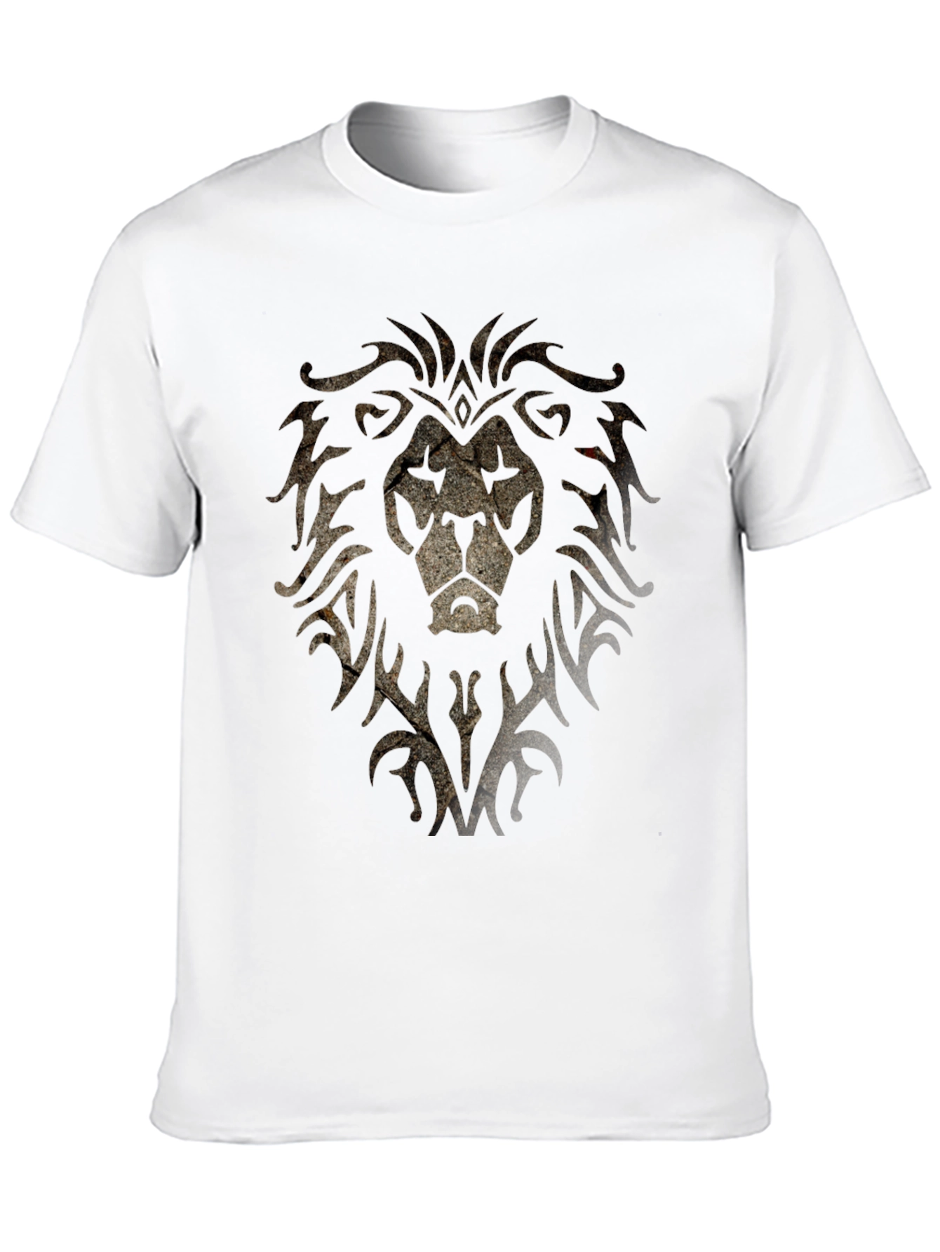 Lion Crest Graphic Print Black T-Shirt