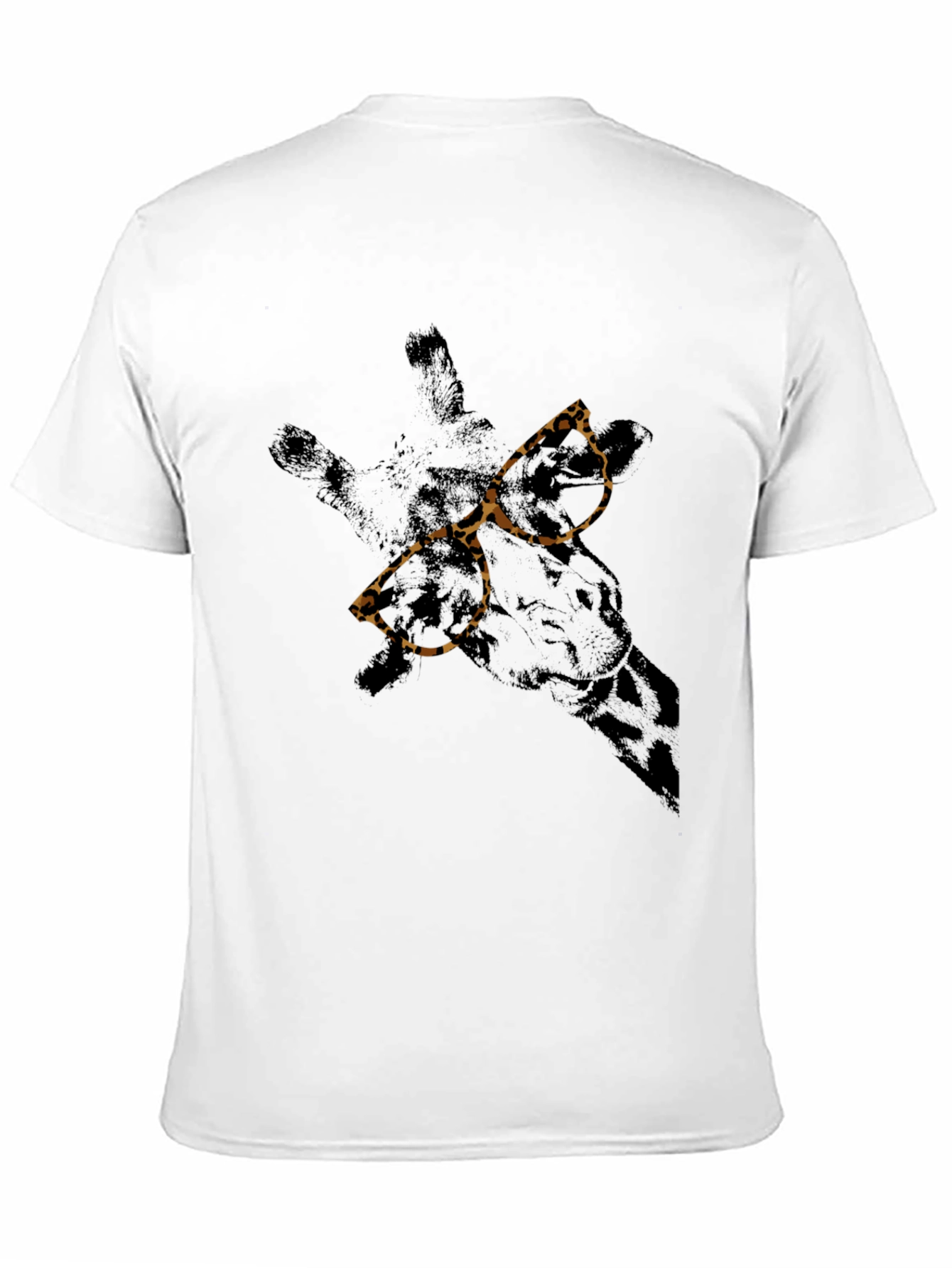 Cool Giraffe Leopard Print Glasses Graphic T-Shirt