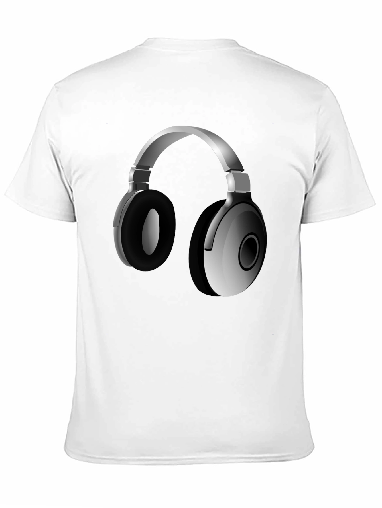 Headphone Graphic Tee - Stylish Black T-Shirt