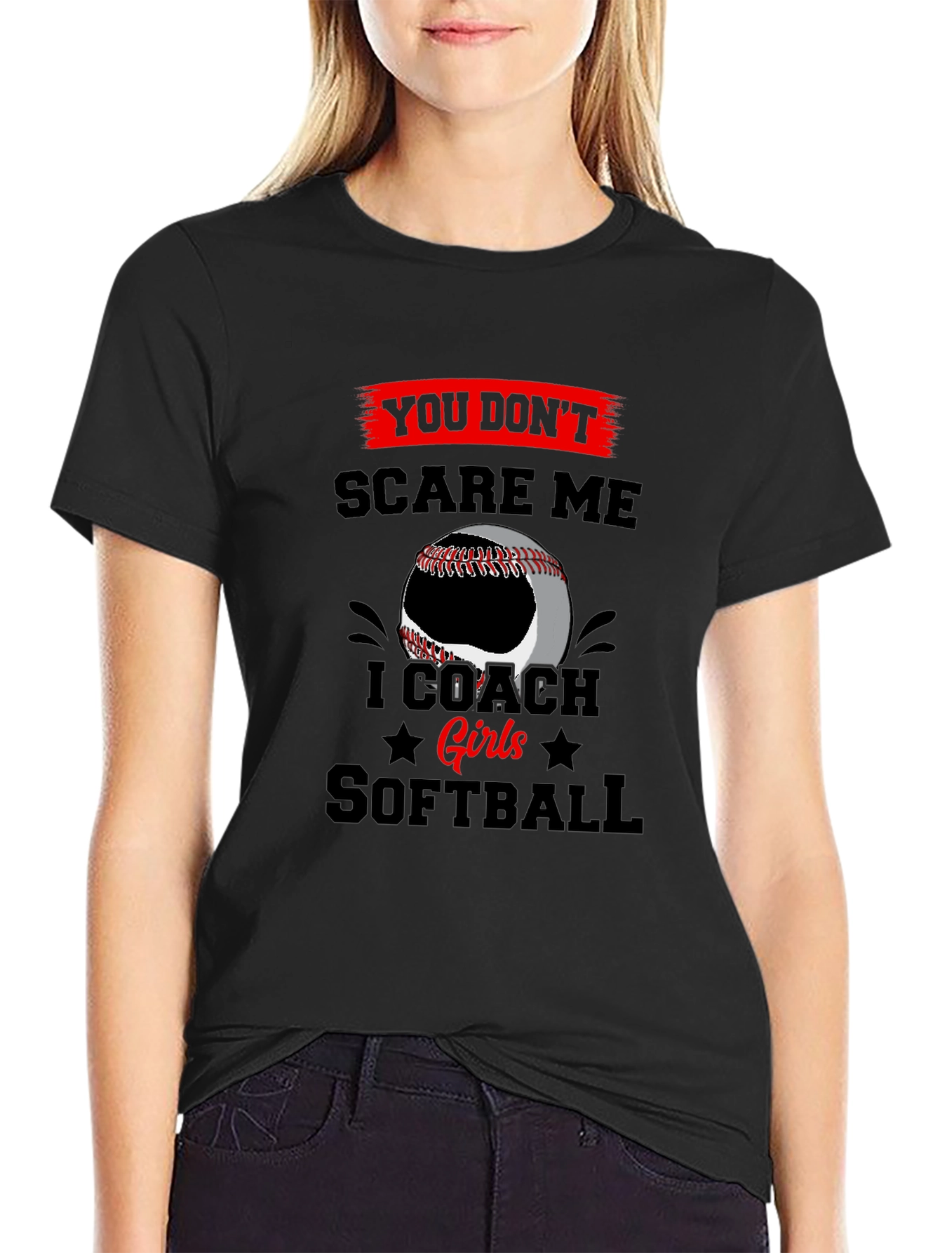 I Coach Girls Softball T-Shirt