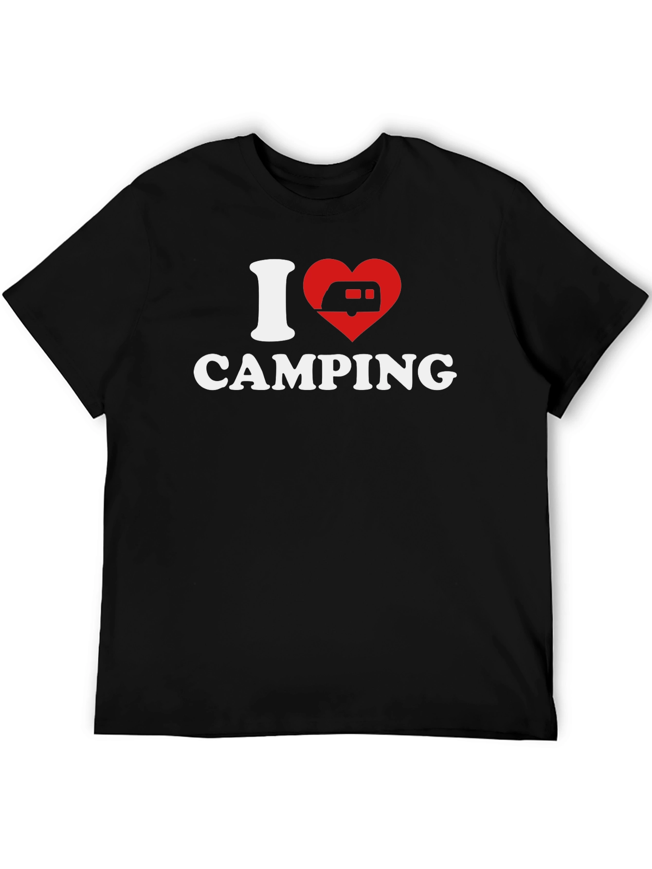 I Heart Camping Black T-Shirt