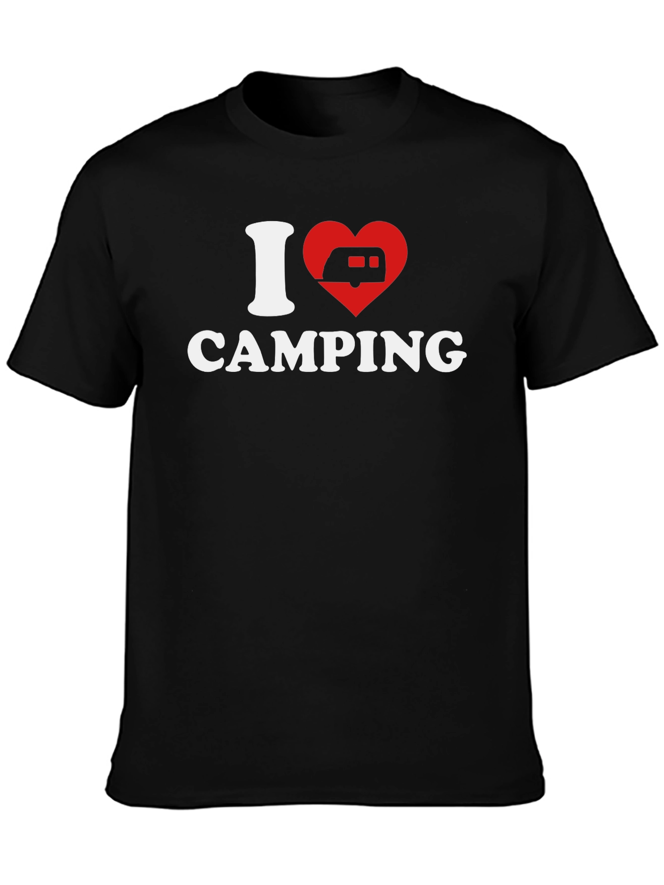 I Heart Camping Black T-Shirt