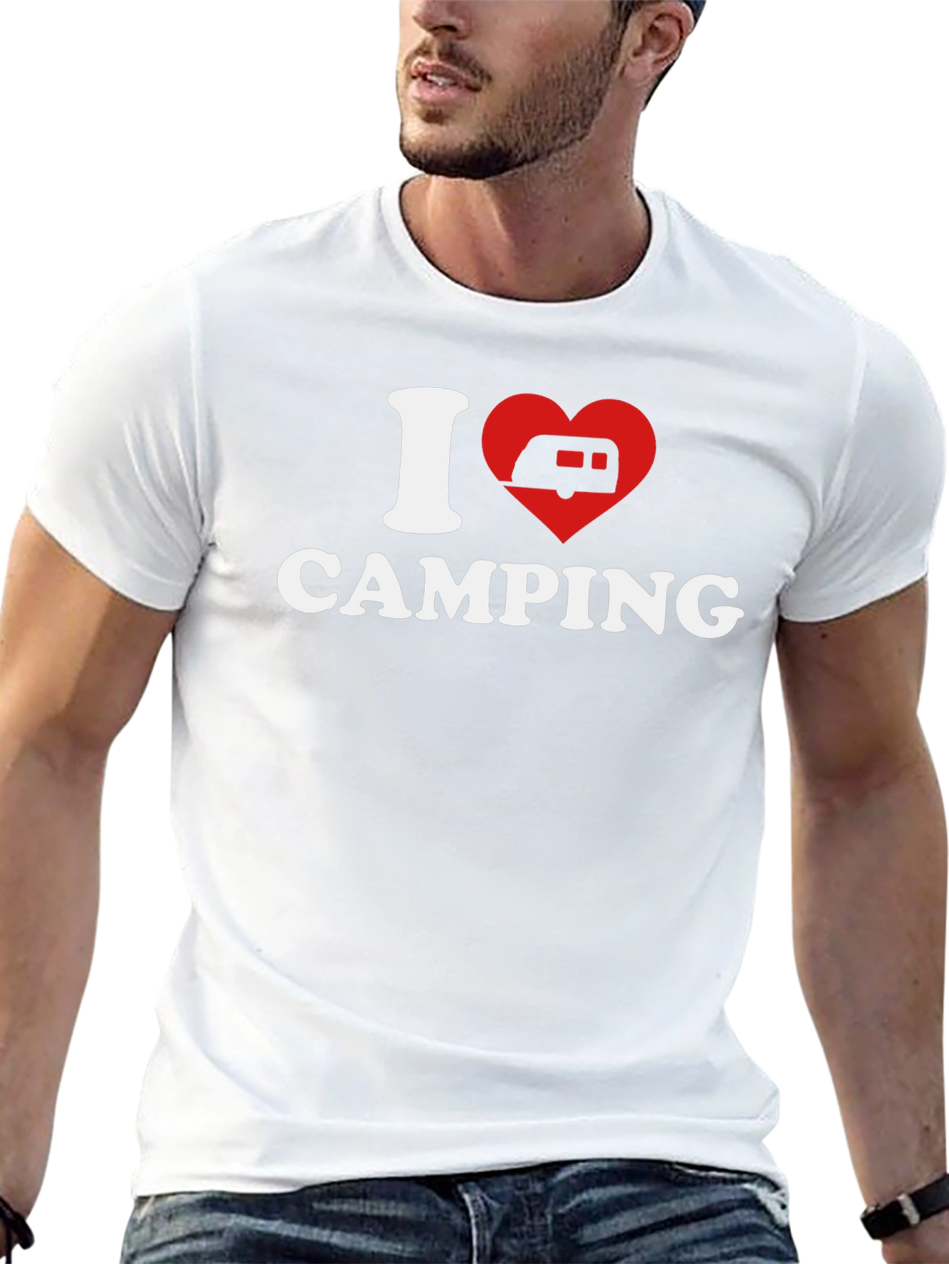 I Heart Camping Black T-Shirt