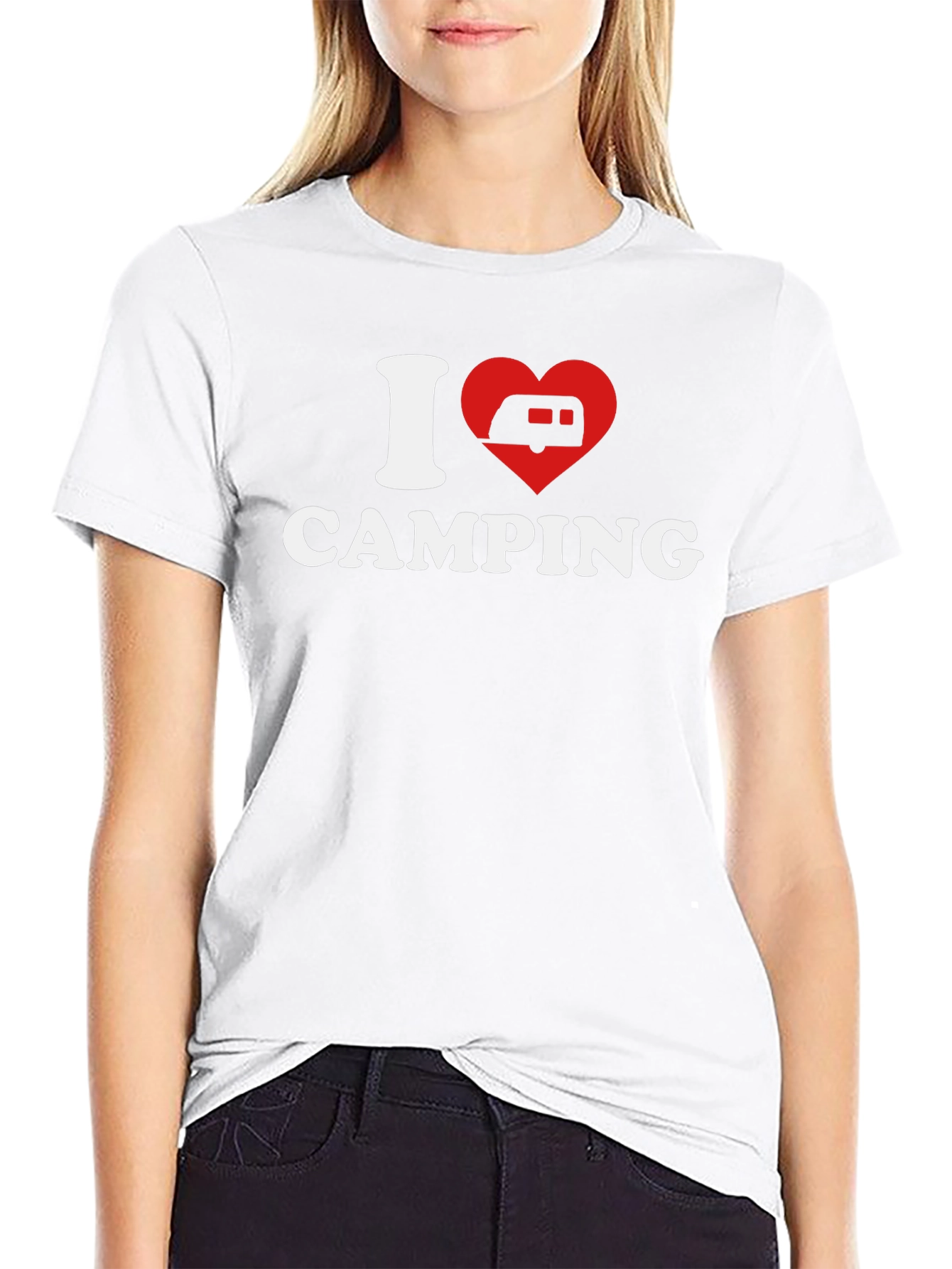 I Heart Camping Black T-Shirt