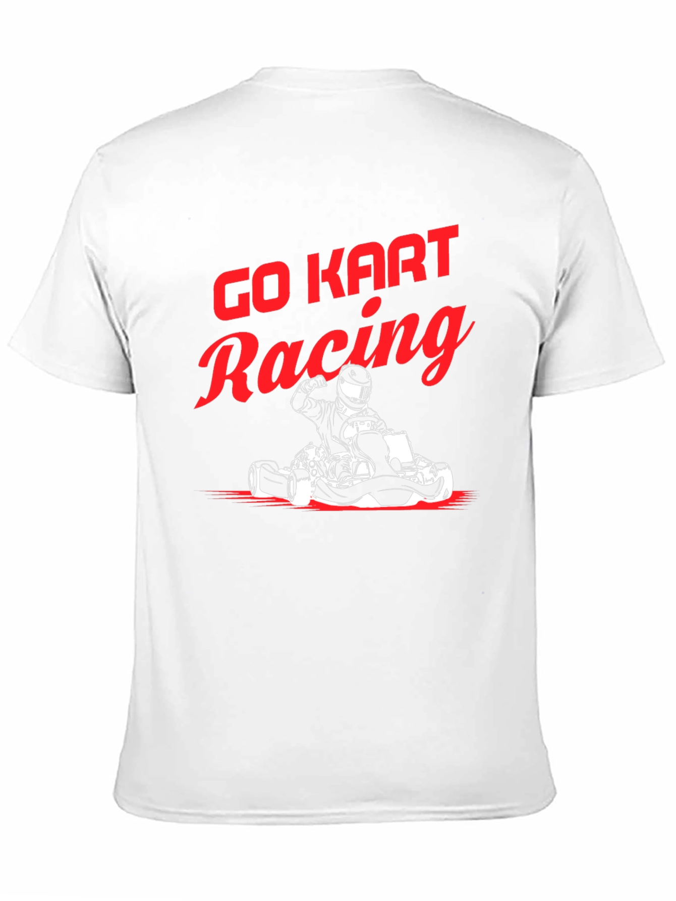 Go Kart Racing Graphic Tee - Black Cotton Blend