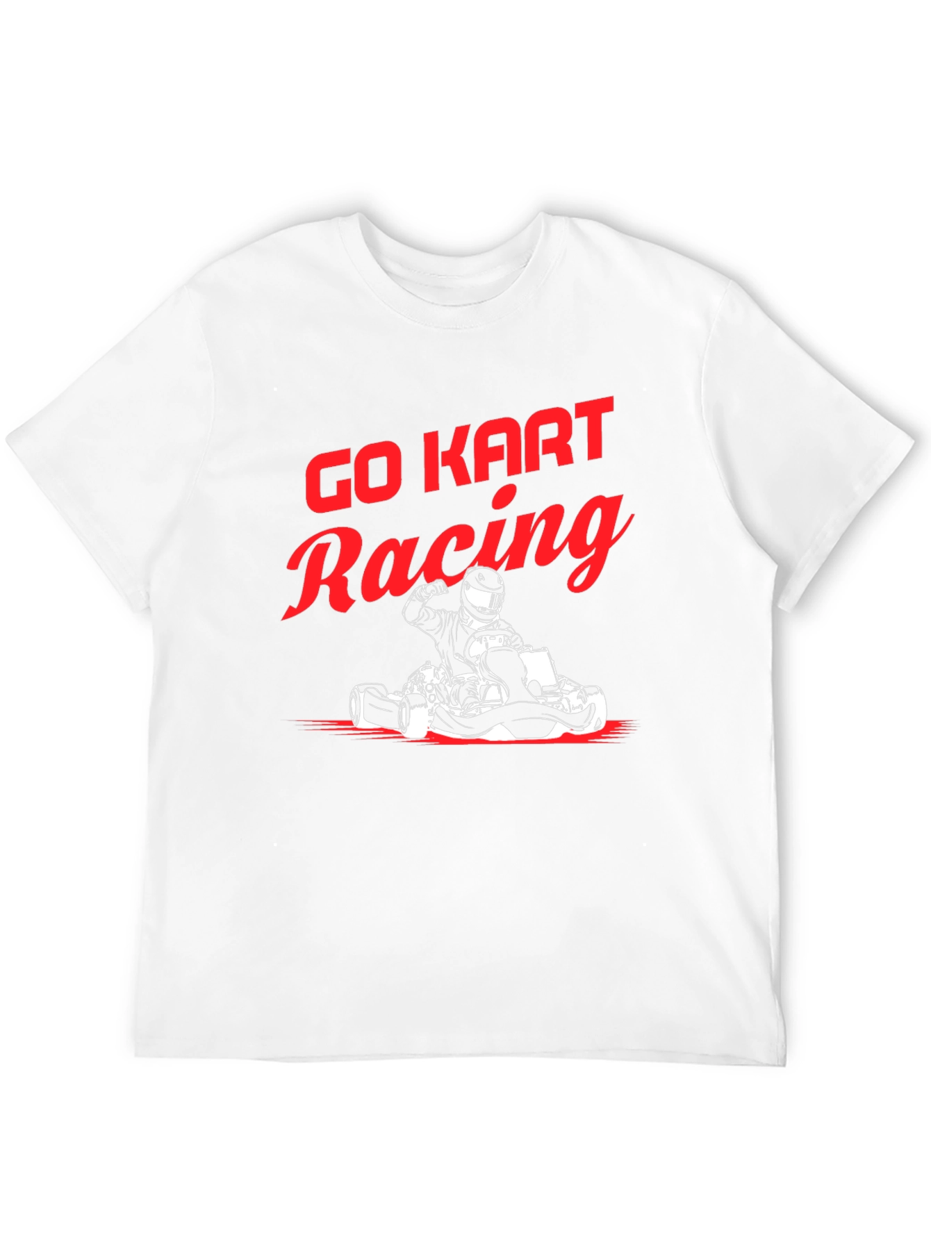 Go Kart Racing Graphic Tee - Black Cotton Blend