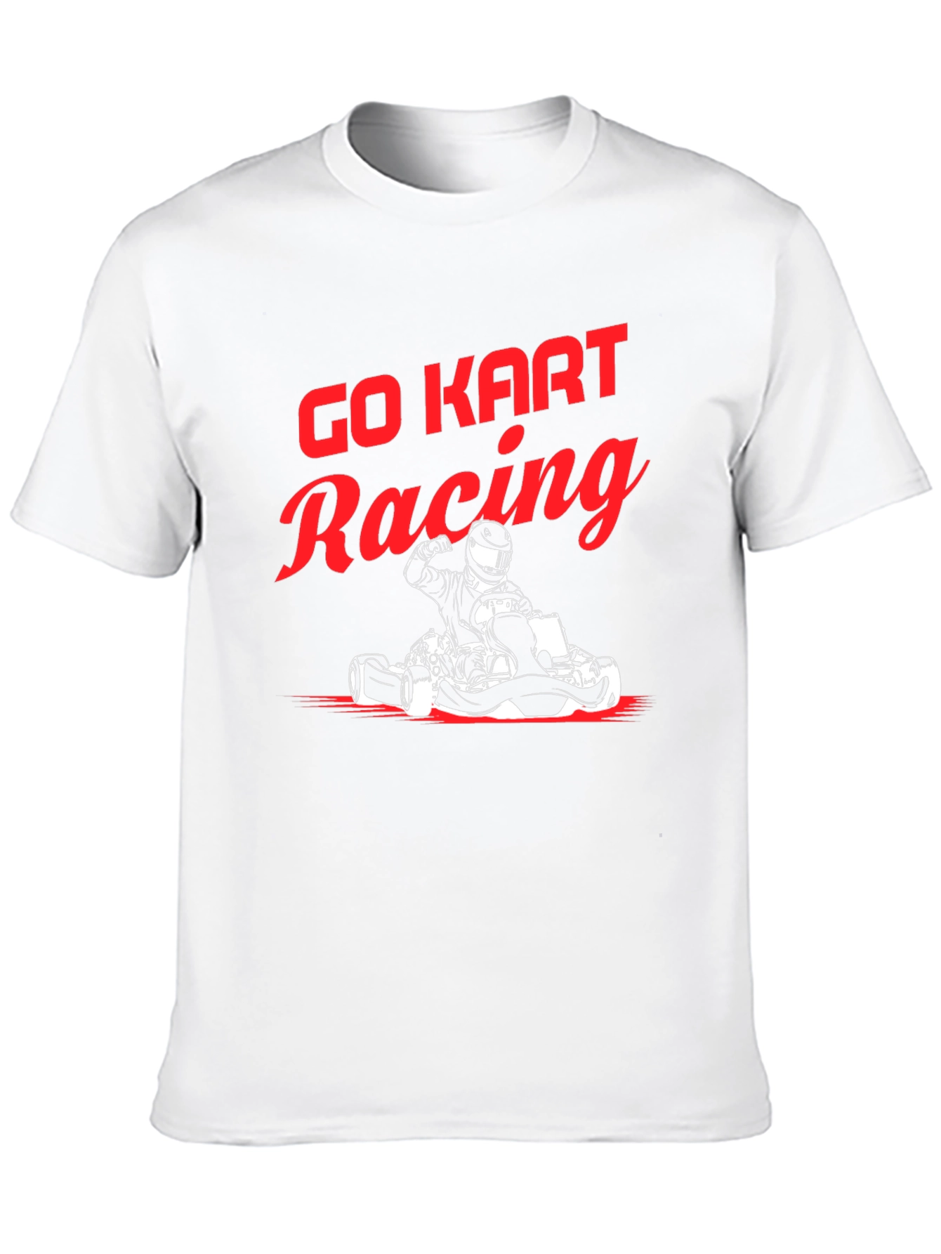Go Kart Racing Graphic Tee - Black Cotton Blend