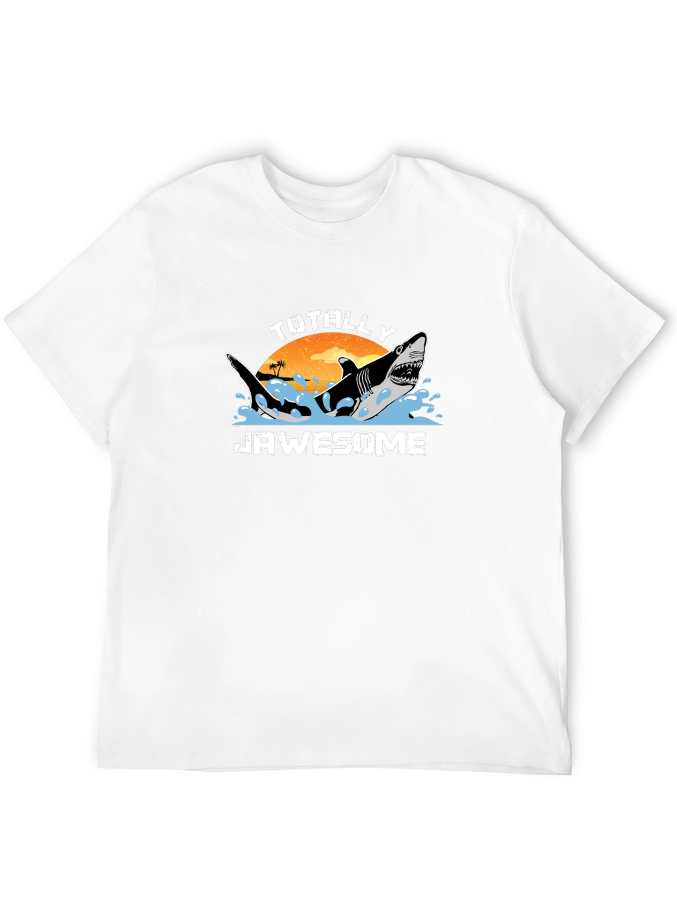 Totally Jawsome Shark Graphic Black T-Shirt