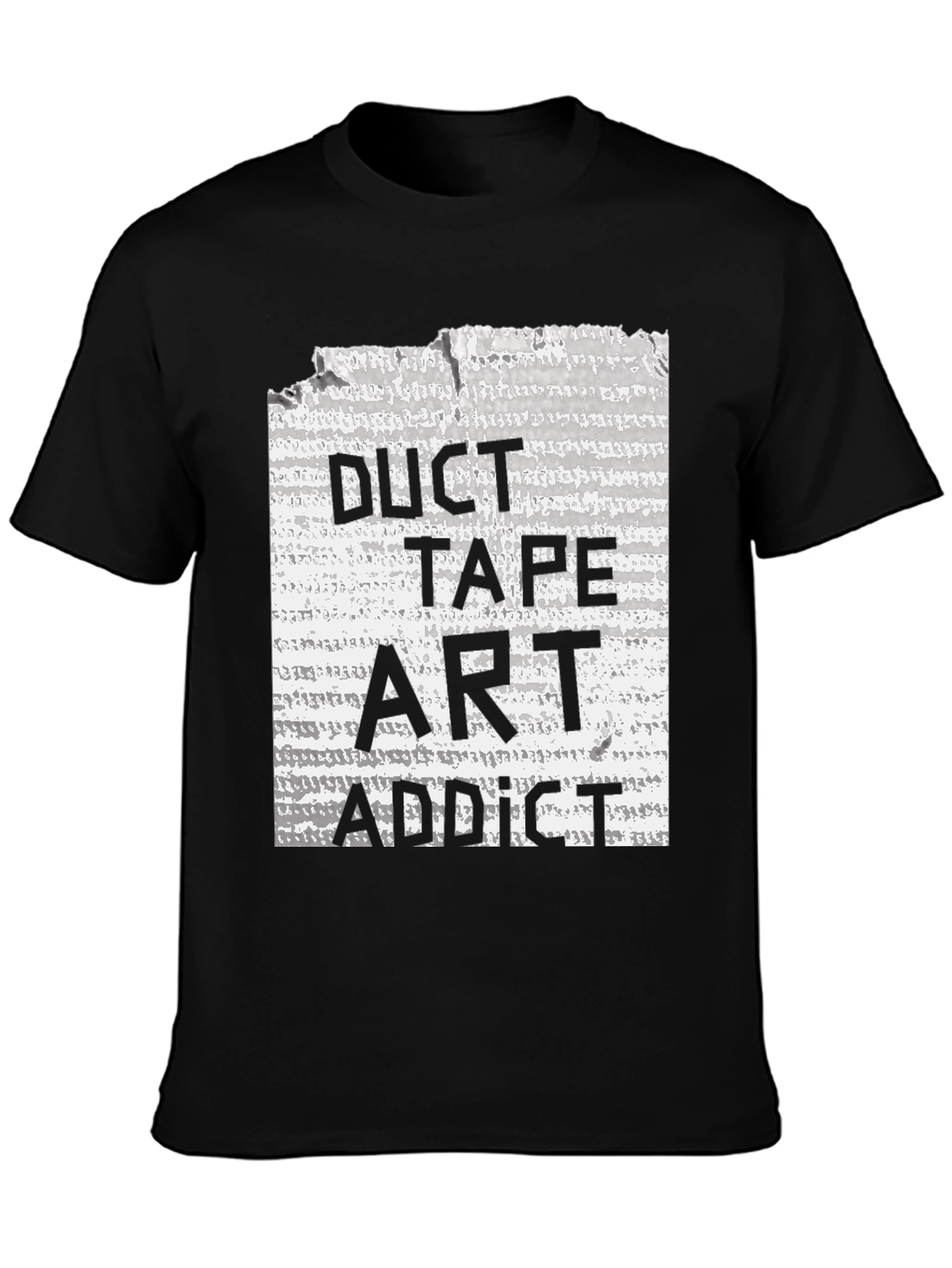 Duct Tape Art Addict Black T-Shirt