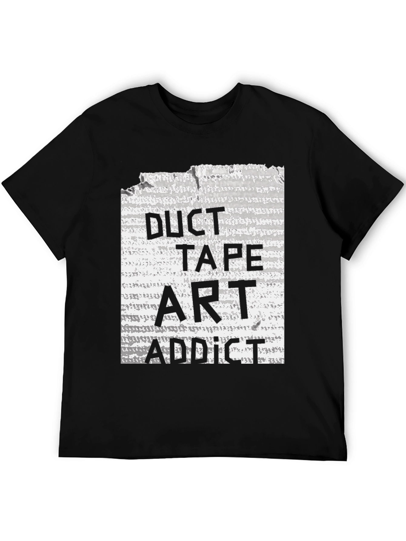 Duct Tape Art Addict Black T-Shirt