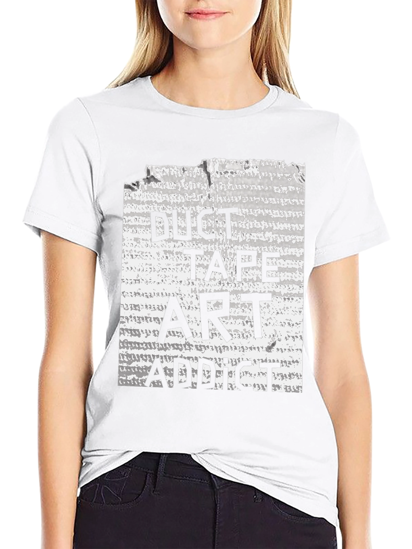 Duct Tape Art Addict Black T-Shirt