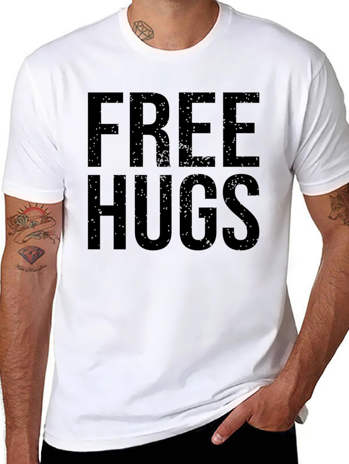 Free Hugs Graphic Tee - Soft Cotton Crewneck